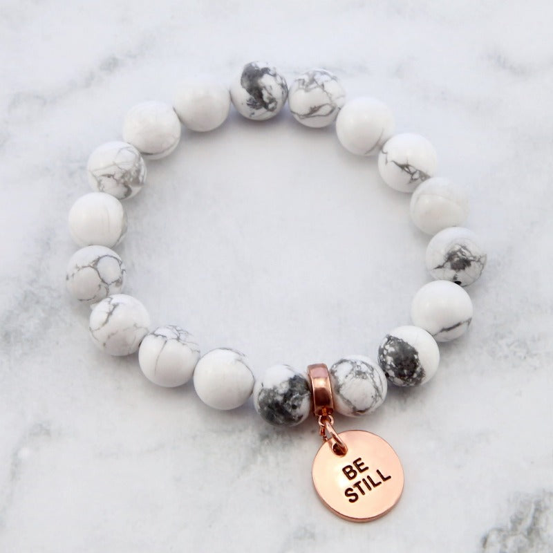 Create Your Own Bracelet - Stone Beads & Word Charm