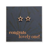Stainless Steel Earring Studs - Congrats Lovely One - OPEN STARS