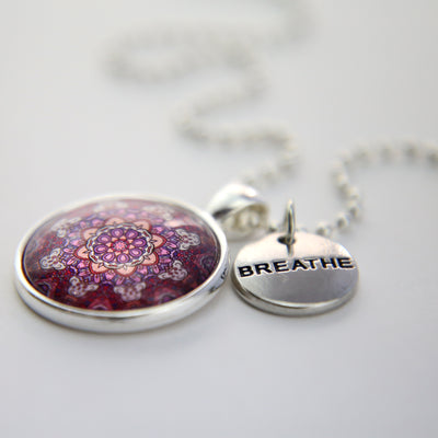 BOHO Collection - Bright Silver 'BREATHE' Necklace - Daybreak (10112)