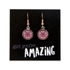 BOHO Collection - Girl You're Amazing - Rose Gold Dangle Earrings - Daybreak (11614)