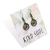 Wildflower Collection - Kind Soul - Vintage Gold Dangle Earrings - Dragonfly Grove (9612)