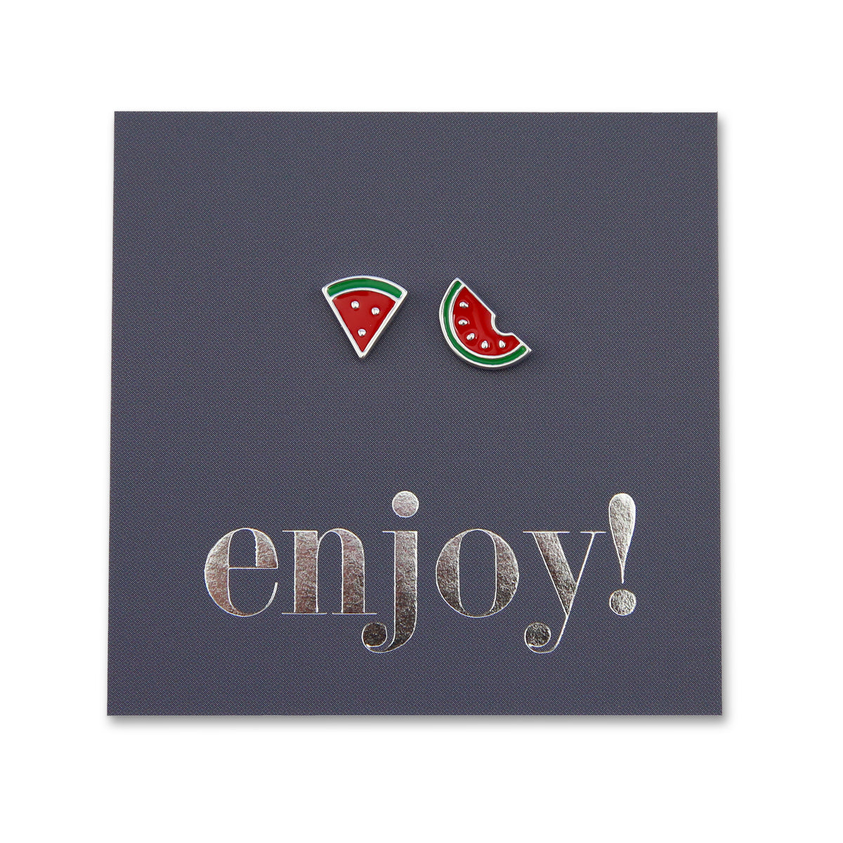 Sweet Watermelon - Sterling Silver Studs - Enjoy (9615)