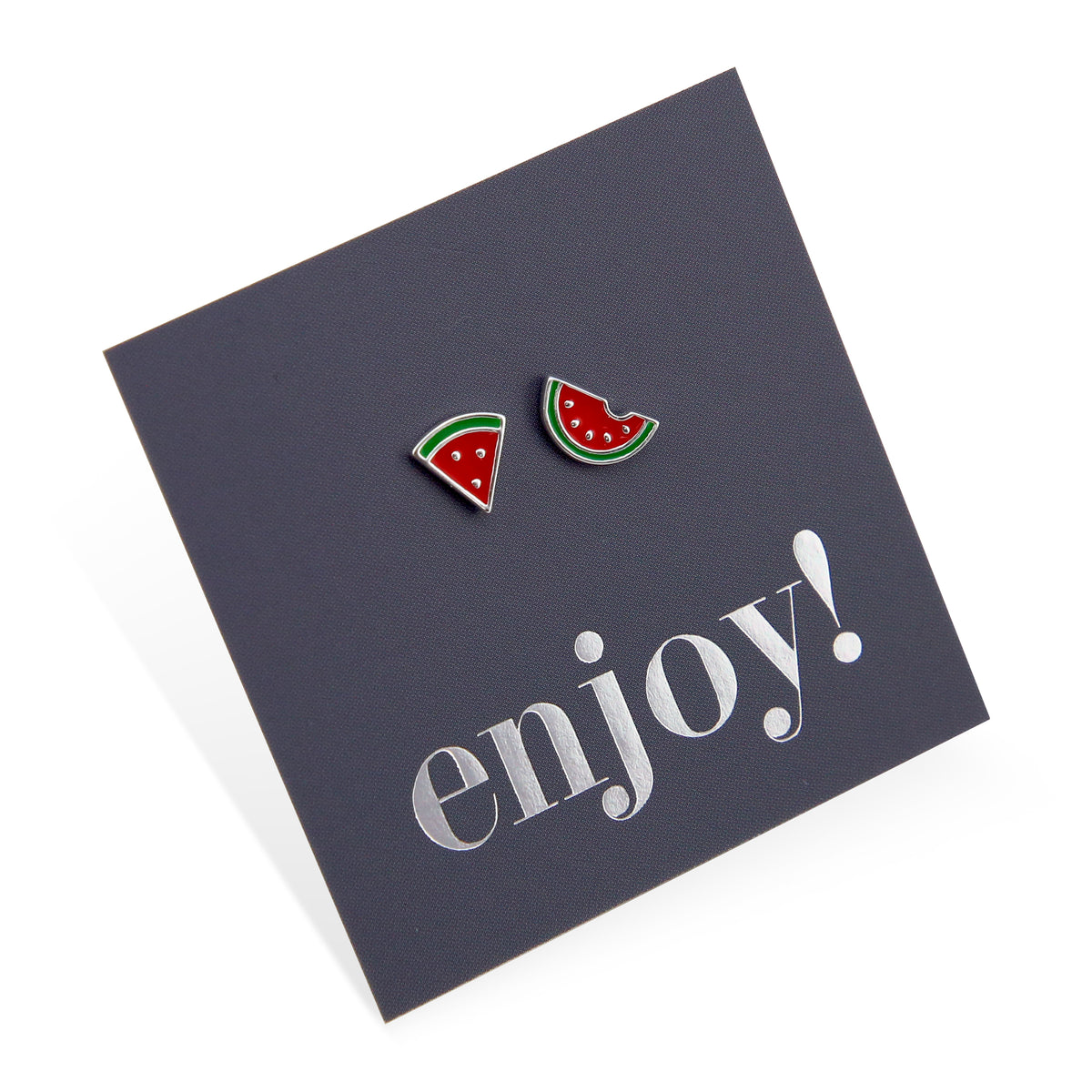 Sweet Watermelon - Sterling Silver Studs - Enjoy (9615)
