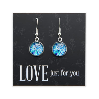 TEAL COLLECTION - Love Just For You - Bright Silver Dangle Earrings - Fandango Blues (12323)
