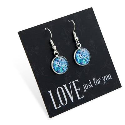 TEAL COLLECTION - Love Just For You - Bright Silver Dangle Earrings - Fandango Blues (12323)