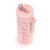 FRANK GREEN - Reusable Water Bottle With Straw Lid 595ml - BRAVE - Blush Pink (F205)