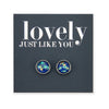 Lovely Like You - Silver Stainless Steel 8mm Circle Studs - Galaxy  (11345)