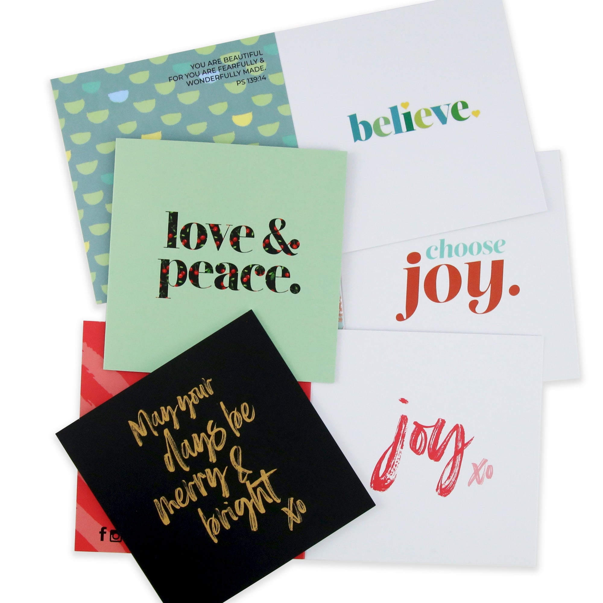 GIFT CARDS Pk 5 With Envelopes - Love & Peace  (7003-1)