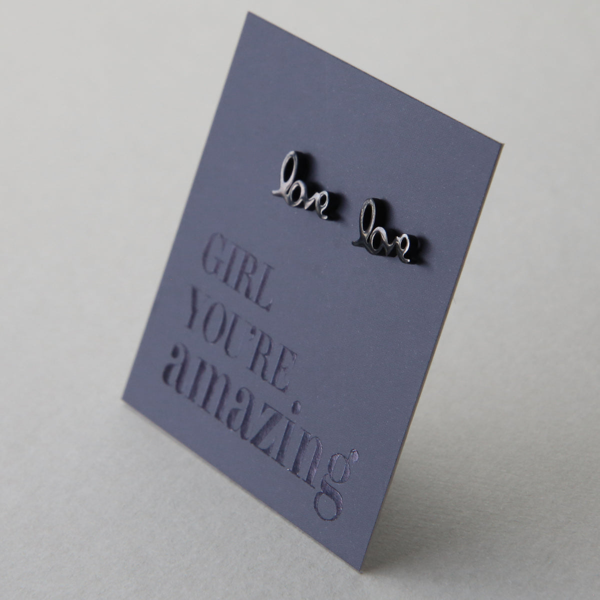 Stainless Steel Earrings. Girl You're Amazing LOVE earrings - Know that you are capable, brave and significant even when it feels like your not. These gorgeous new stainless steel earrings are what you have been searching for! With cute and quirky new designs in 4 different metals, Rose Gold, Gold, Silver & Black a beautiful gift for a friend or teacher or wear these to uplift your soul.