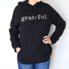 Grateful HOODIE - Black with Charcoal Shimmer Print