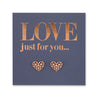 Stainless Steel Earring Studs - Love Just For You - GEO HEARTS
