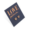 Stainless Steel Earring Studs - Love Just For You - GEO HEARTS