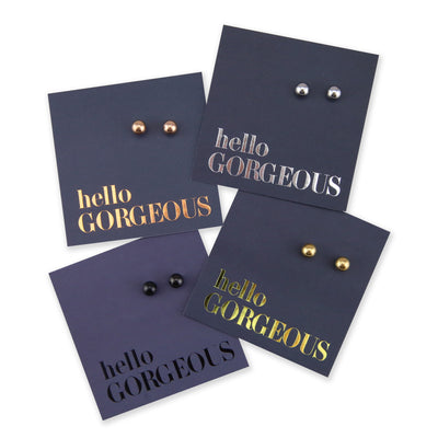 Stainless Steel Earring Studs - Hello Gorgeous - TINY BALLS