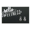 Hello Sweetness! Pineapple Plated Stud Earrings - Silver (9805)