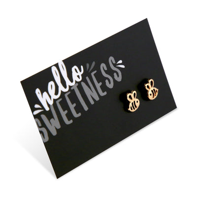 Hello Sweetness! Bumble Bee Earring Studs - Gold (9812)