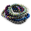 Hematite Metallic Stacker Bracelets - 8mm Beads