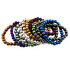 Hematite Metallic Stacker Bracelets - 8mm Beads