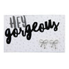 Hey Gorgeous! - Silver ' Put a Bow on it ' Earrings (9608)