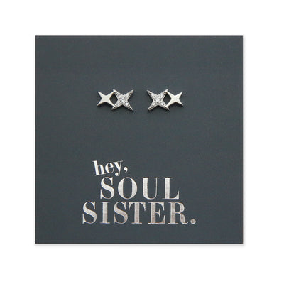Twinkle CZ Studs - Silver Sterling Silver - Hey Soul Sister (2115-F)