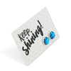 SPARKLEFEST - Keep Shining - Aqua Glitter in Silver Earrings - Aquarium (9109)