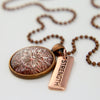 The STRONG WOMEN Collection - Vintage Copper 'STRENGTH' Necklace - Lionhearted Rose (11152)