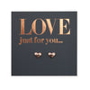 Perfect Hearts Rose Gold Sterling Silver Studs - Love Just For You (8516-R)