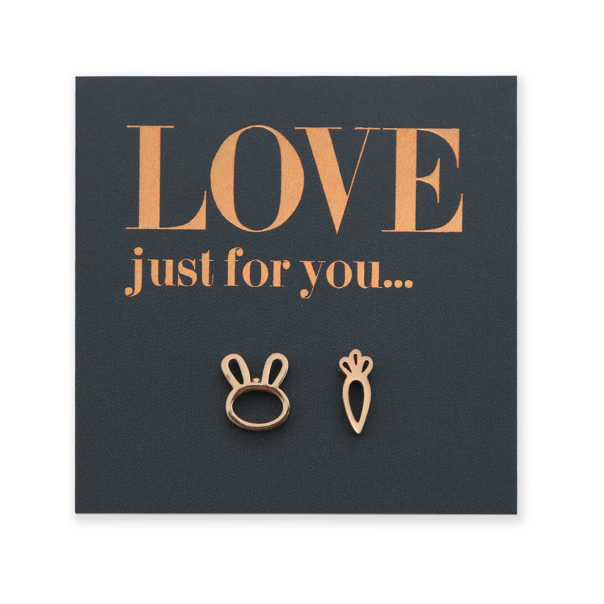 Stainless Steel Earring Studs | Rabbit & Carrot - Love Just For You