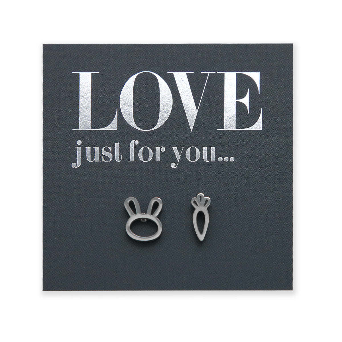 Stainless Steel Earring Studs | Rabbit & Carrot - Love Just For You