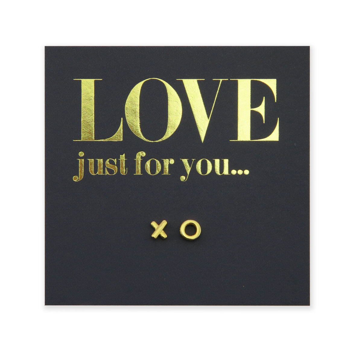 Tiny XO - 18k Gold Plated Sterling Silver Studs - Love Just For You (8215-F)