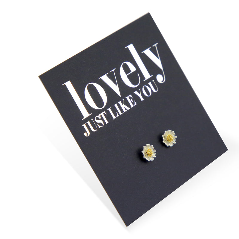 Tiny Daisy Studs - Sterling Silver - Lovely Just Like You (9413-F)