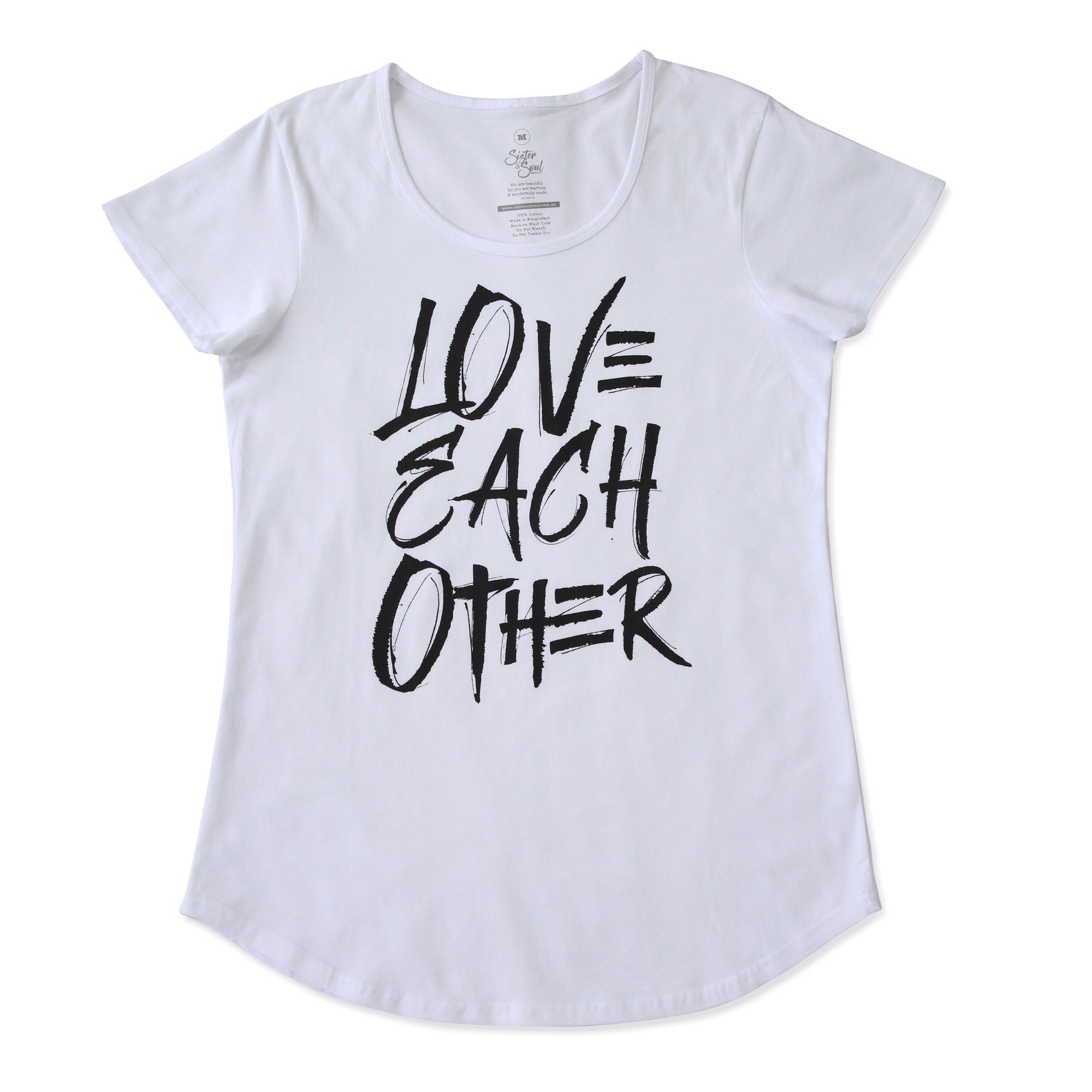 Love Each Other Tee - White Scoopy
