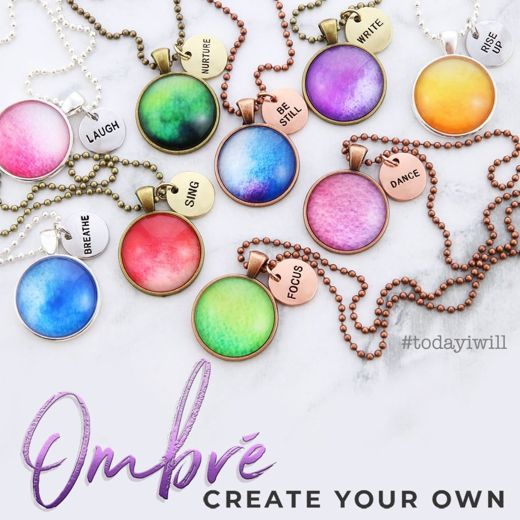 Create Your Own Ombre Wash Necklaces - with Today I Will Charms