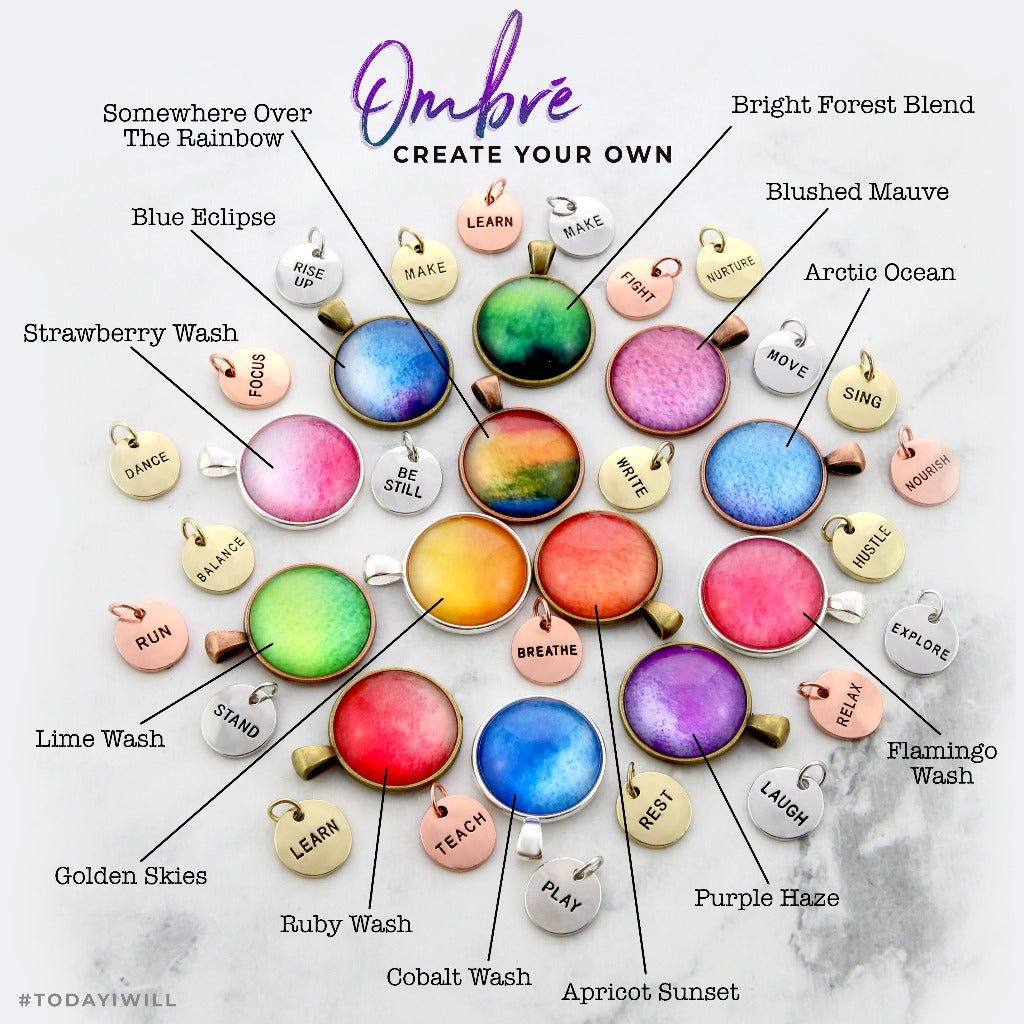 Create Your Own Ombre Wash Necklaces - with Today I Will Charms
