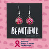 PINK COLLECTION SPARKLEFEST - Beautiful Just Like You - Vintage Silver Dangles - Pink, Black & Silver Glitter (8910-R)