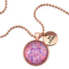 PINK COLLECTION - Rose Gold 'SO LOVED' Necklace - Pink Ice (10531)