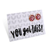 PINK COLLECTION - You Got This- Rose Gold surround circle studs - Pink Leopard (8809-R)