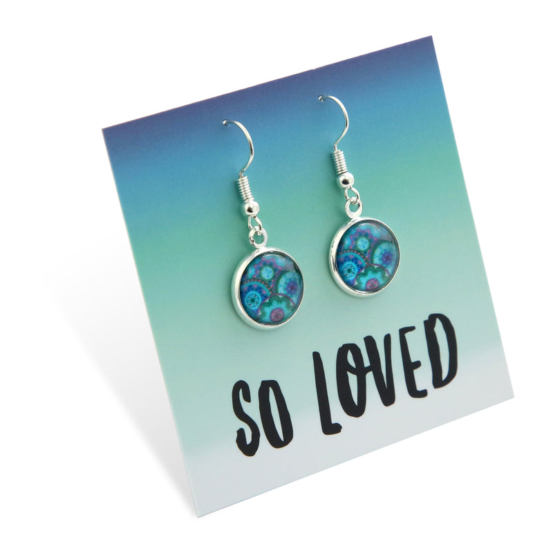 TEAL COLLECTION - So Loved - Bright Silver Dangle Earrings - Pinwheel (12321)