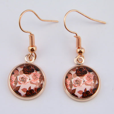 PINK COLLECTION - Girl You're Amazing - Stainless Steel Rose Gold Dangle Earrings - Rosie (9414-F)