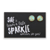 SPARKLEFEST - She Leaves A Little Sparkle - Rose Gold Earrings - Aqua Gold Leaf (9503)