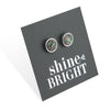 Shine Bright - Silver Stainless Steel 8mm Circle Studs - Opalicious (8603-F)