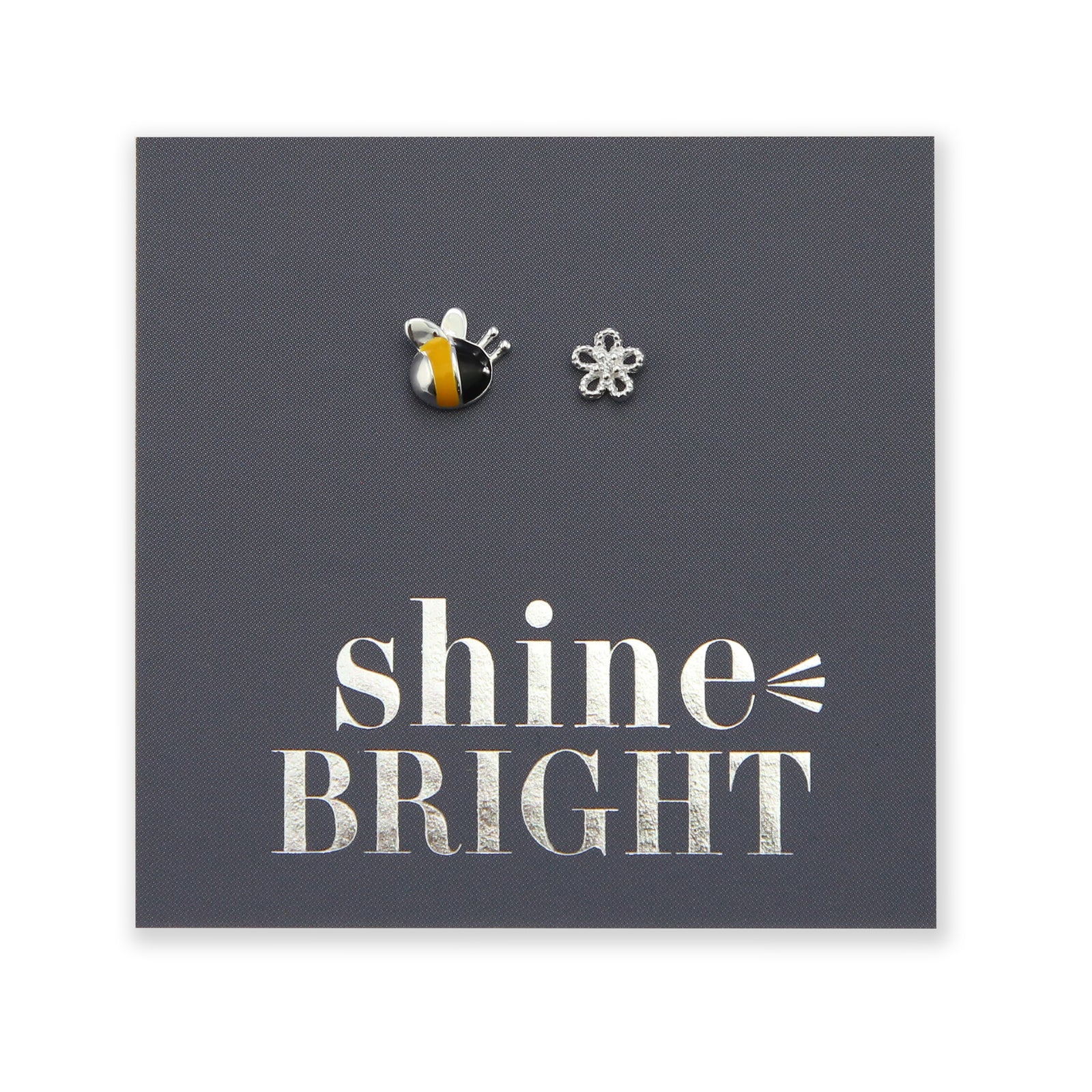 Bumble Bee Bloom - Sterling Silver Studs - Shine Bright (8914-F)