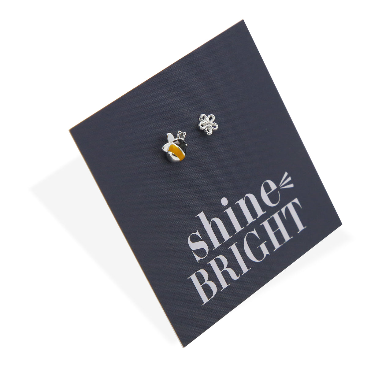 Bumble Bee Bloom - Sterling Silver Studs - Shine Bright (8914-F)