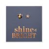 Bumble Bee Bloom Studs - Rose Gold Sterling Silver - Shine Bright (8914-R)