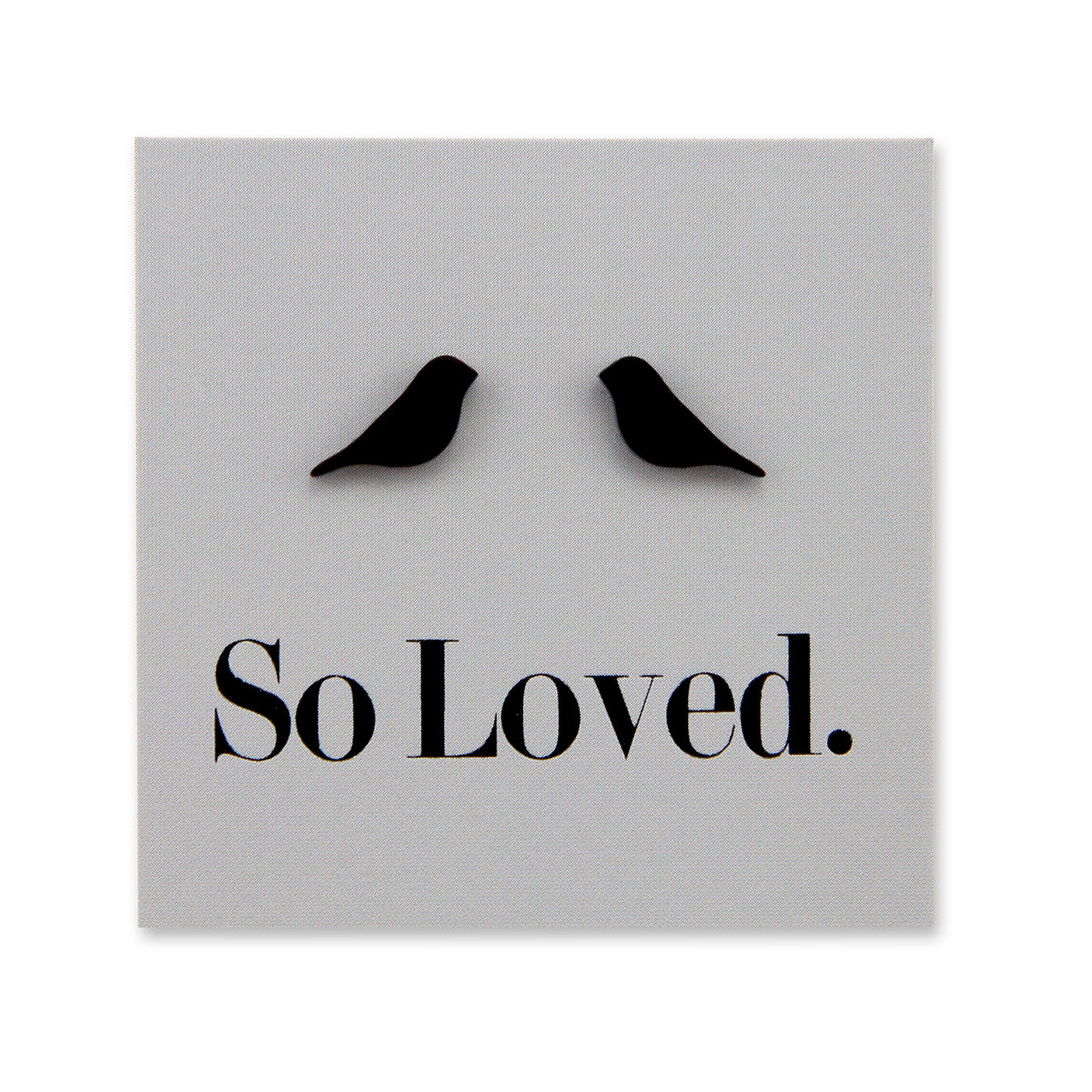 Stainless Steel Earring Studs - So Loved - BIRDS