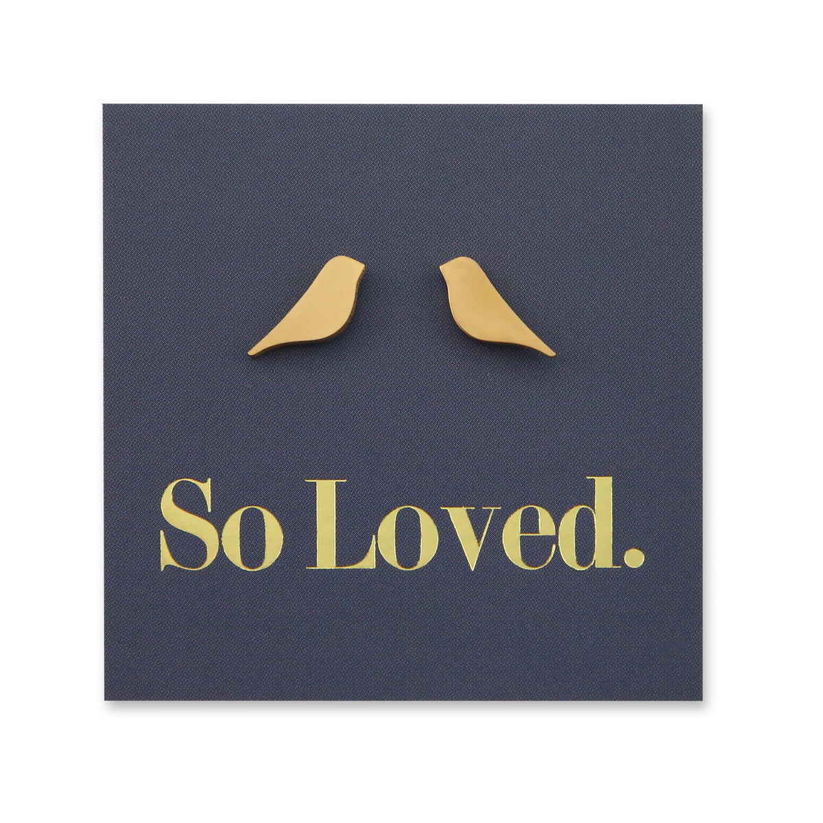 Stainless Steel Earring Studs - So Loved - BIRDS