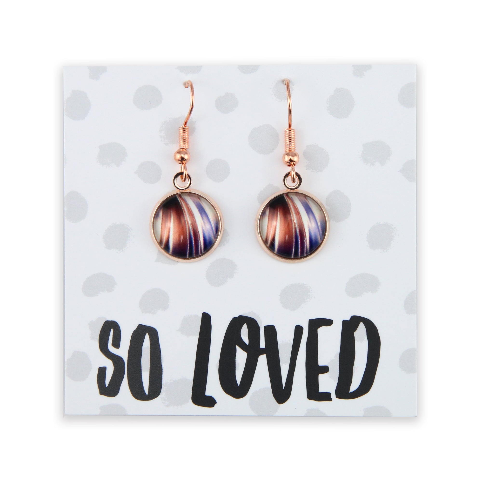 Strong Women Collection - So Loved - Rose Gold Dangle Earrings - Crema (8902-R)