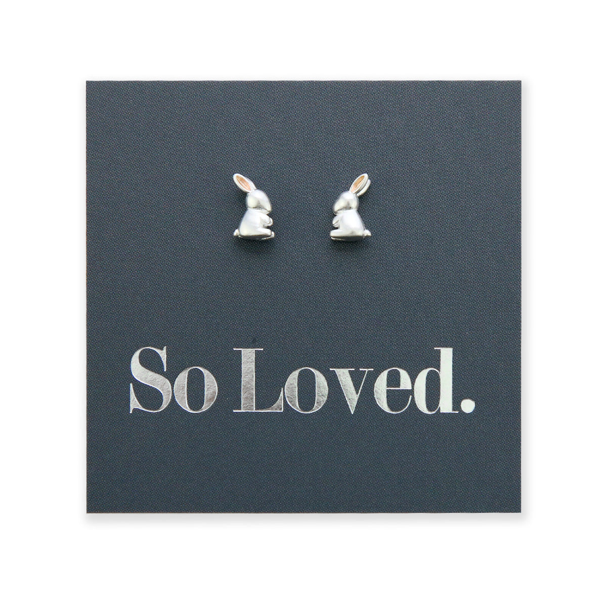 Itsy Bitsy Bunny - Sterling Silver Studs - So Loved - (11414)