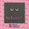 Sweet Pink Butterflies - Rose Gold Sterling Silver + Cubic Zirconia Studs - So Loved (8717-R)