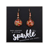 SPARKLEFEST - She Leaves A Little Sparkle - Rose Gold Dangles - Red, Lime & Silver Glitter (2106-F)