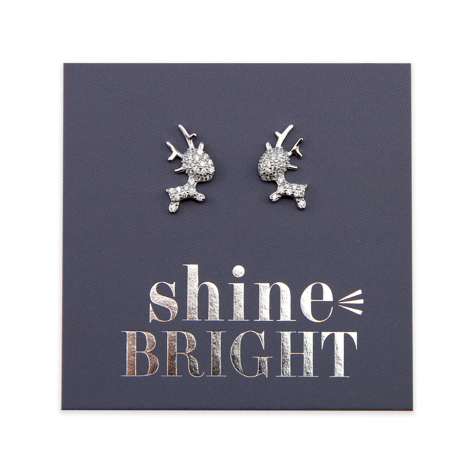 Sterling Silver Studs - Shine Bright - Reindeer Studs (9904-F)